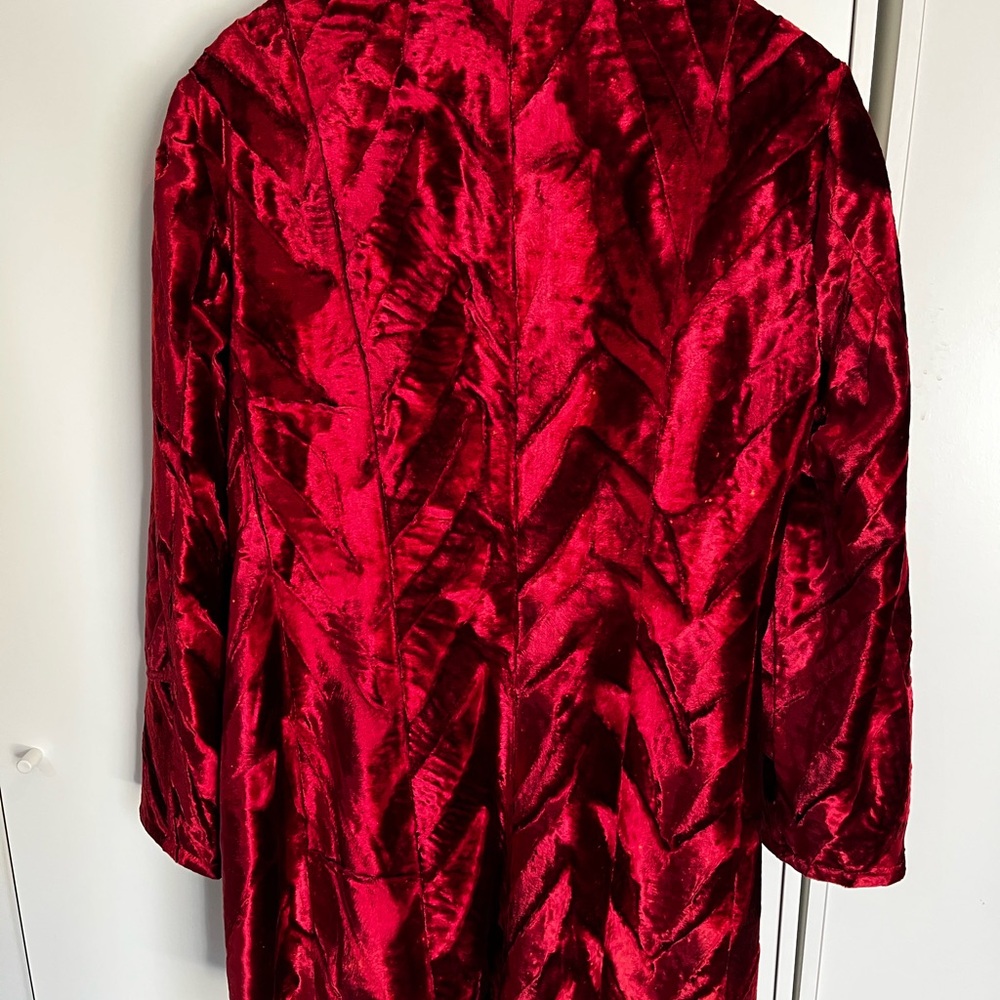 Chic Red Velvet Jacket coat men jacket burgundy